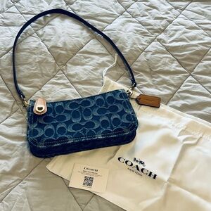 Coach 1941 Penn Signature washed denim shoulder bag